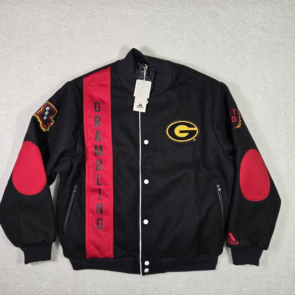Adidas Grambling State University Tigers Letterman Jacket Mens Medium IU4742 M